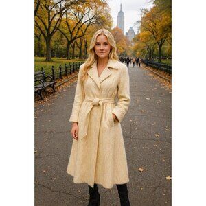Vintage Mid Century Mohair Trench Coat